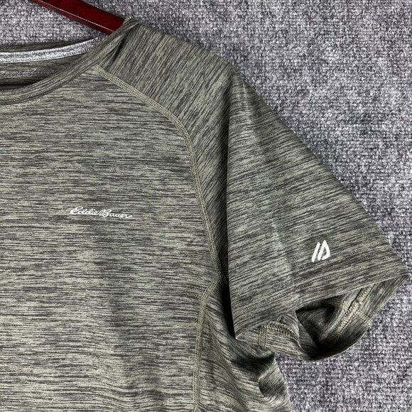 Eddie Bauer Tee Shirt Mens Medium First Ascent Green Stretch Short Sleeve Crew - Picture 3 of 8